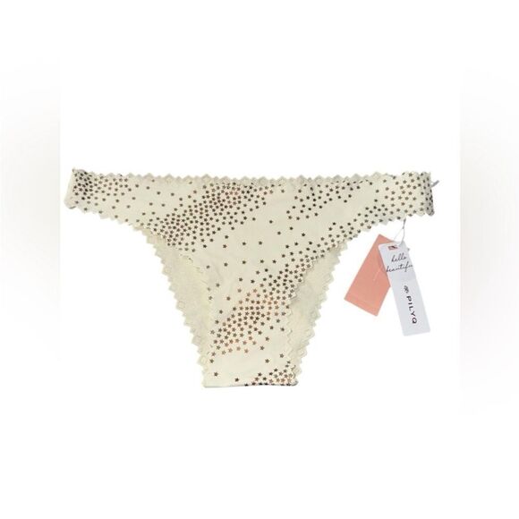PilyQ NWT City Of Stars Reversible Zig Zag Teeny Cut
Bikini Bottom Size Large - Picture 6 of 7